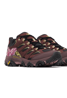 A brown and pink Merrell Moab 3 Opulent shoe.
